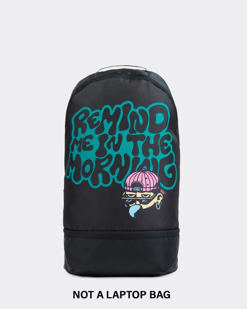 بيواكوف Unisex Black Remind Me Printed Backpack